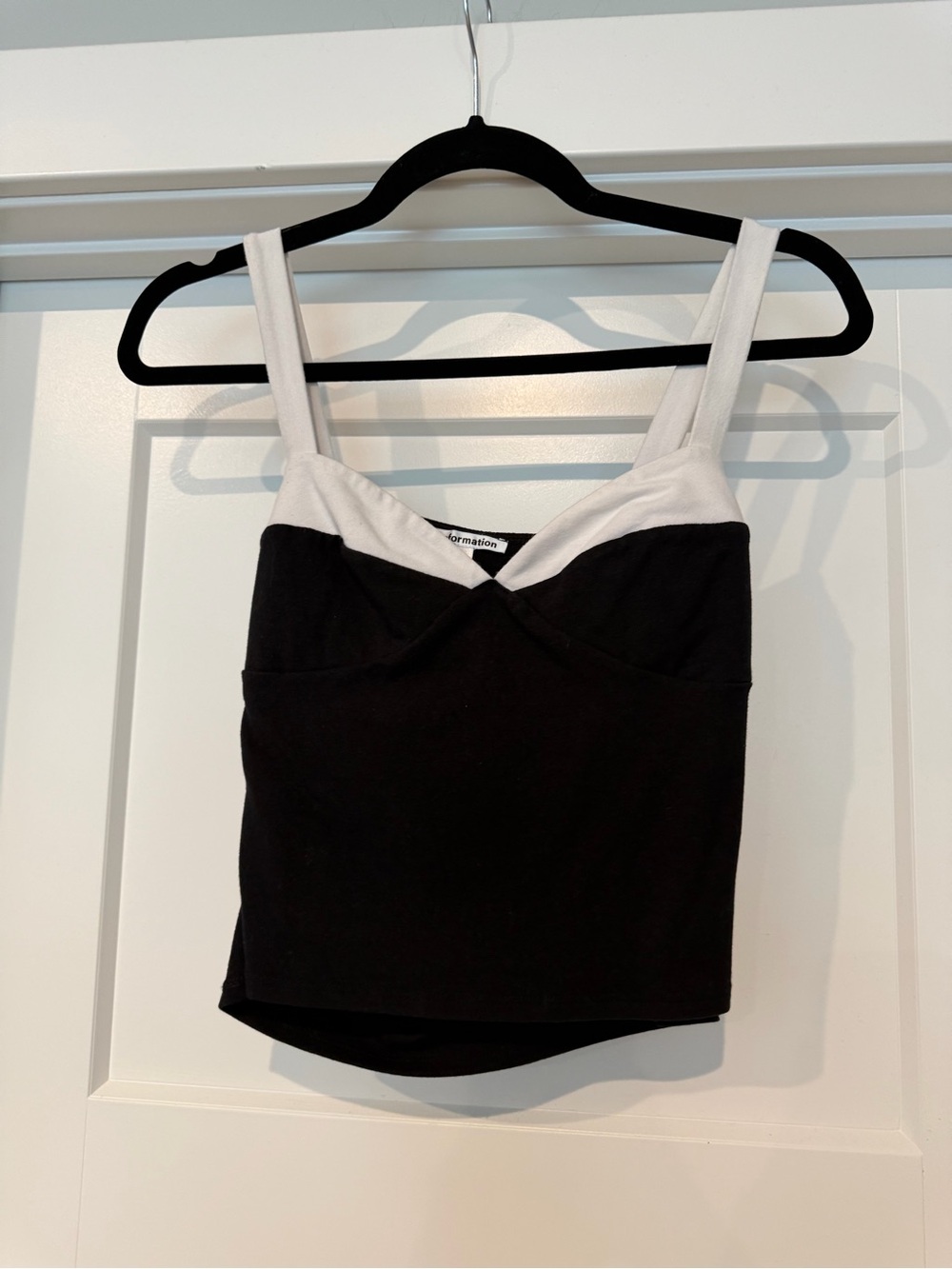 Reformation Black and White Colorblock Cami